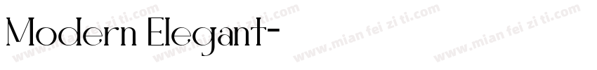 Modern Elegant字体转换